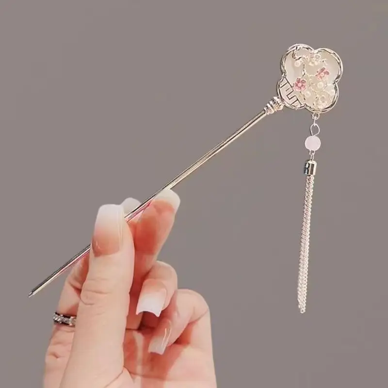 New Chinese Tassel Hairpin Women Ancient High Grade Metal