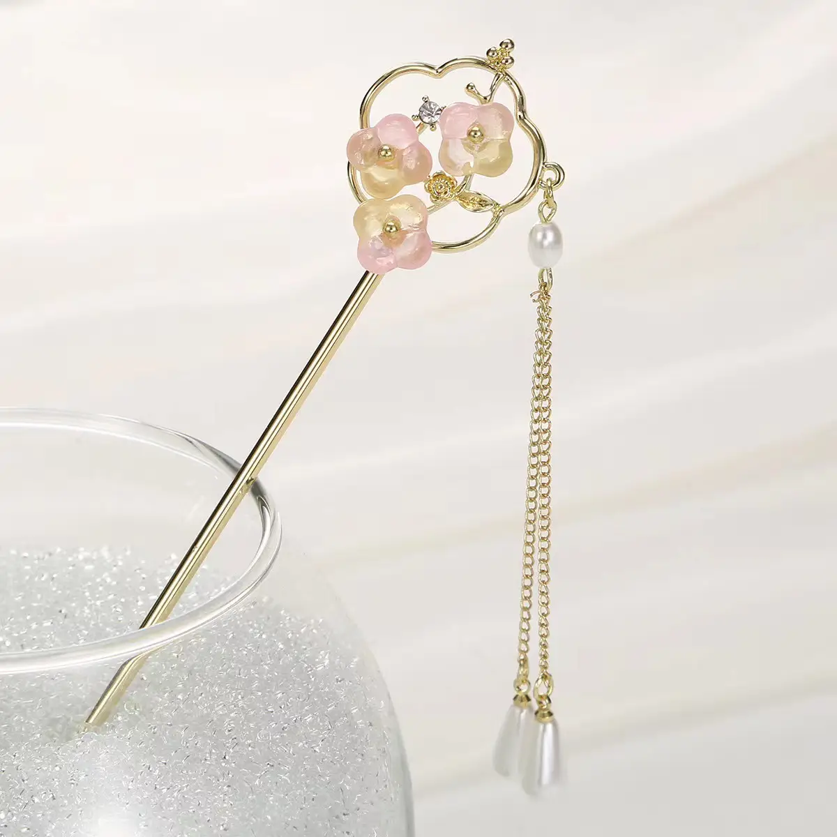 New Chinese Tassel Hairpin Women Ancient High Grade Metal