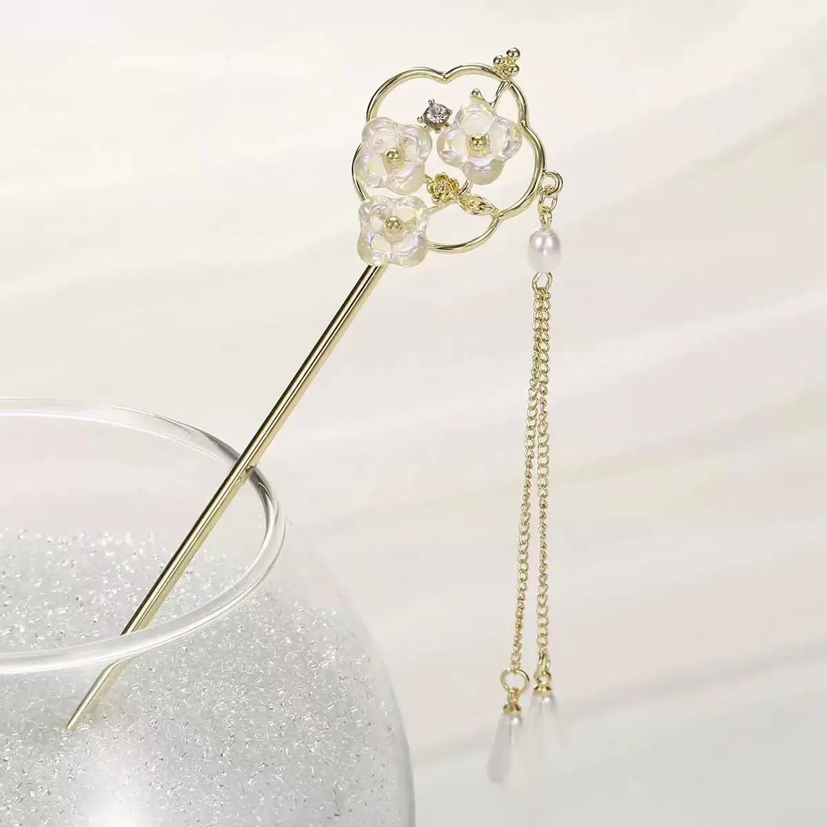 New Chinese Tassel Hairpin Women Ancient High Grade Metal