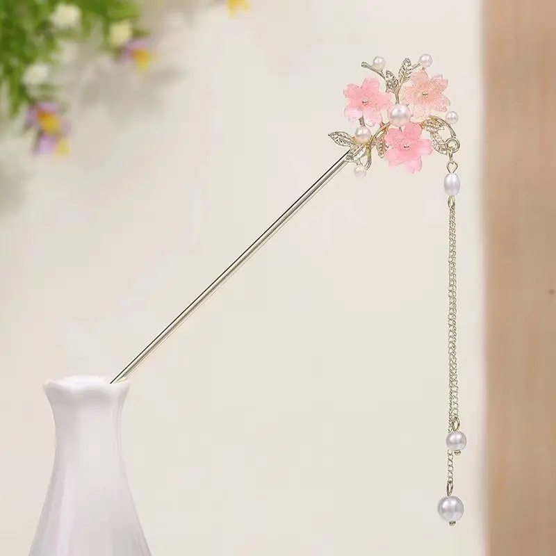 New Chinese Tassel Hairpin Women Ancient High Grade Metal