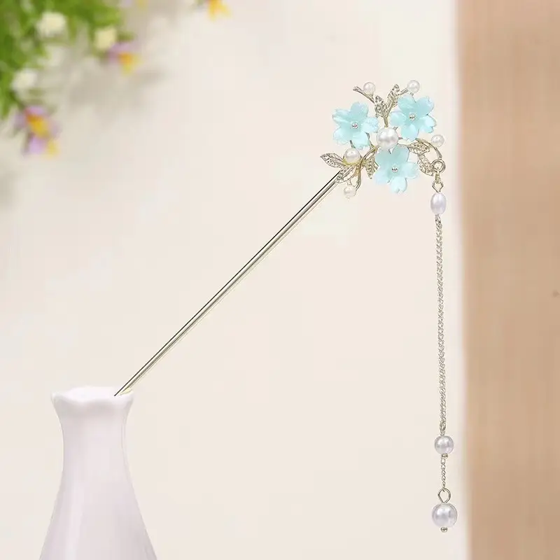 New Chinese Tassel Hairpin Women Ancient High Grade Metal