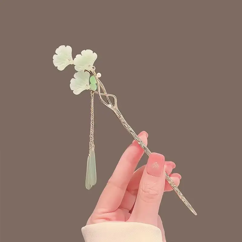 New Chinese Tassel Hairpin Women Ancient High Grade Metal