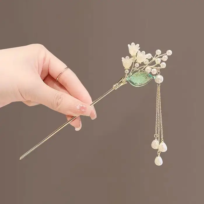 New Chinese Tassel Hairpin Women Ancient High Grade Metal