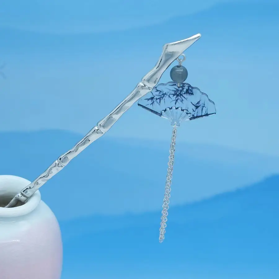 New Chinese Tassel Hairpin Women Ancient High Grade Metal