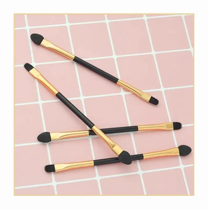 Double Headed Makeup Brushes Eye Shadow Stick Black Gold — feature 4