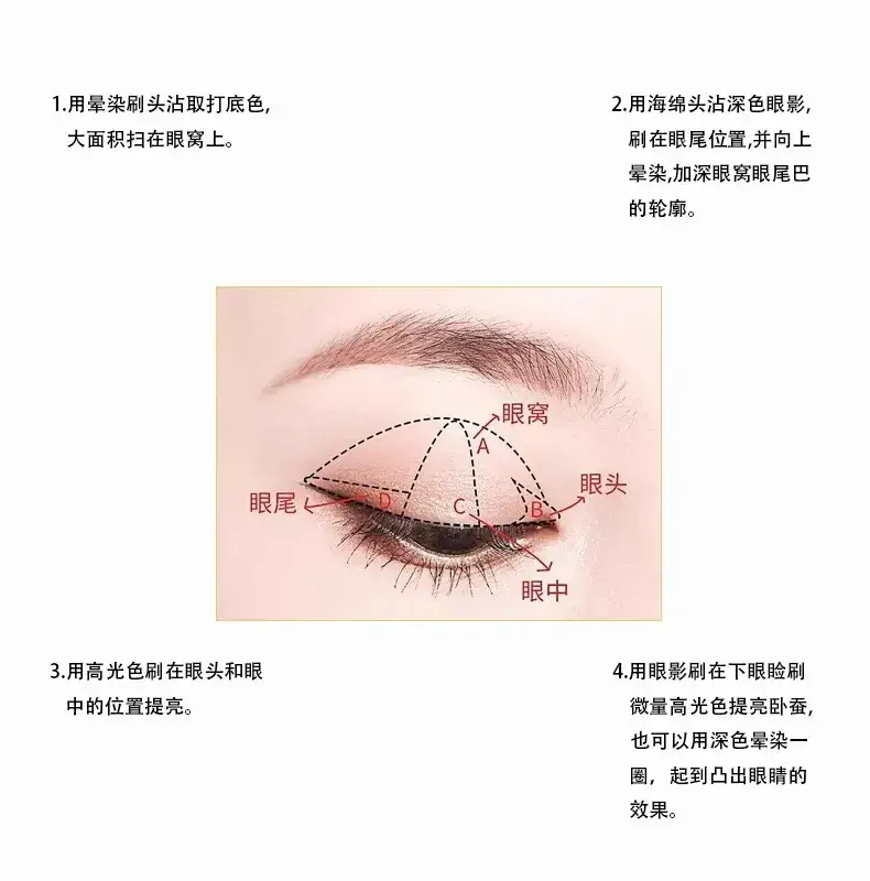 Double Headed Makeup Brushes Eye Shadow Stick Black Gold — feature 6