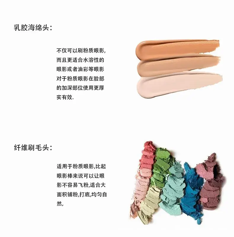 Double Headed Makeup Brushes Eye Shadow Stick Black Gold — feature 8