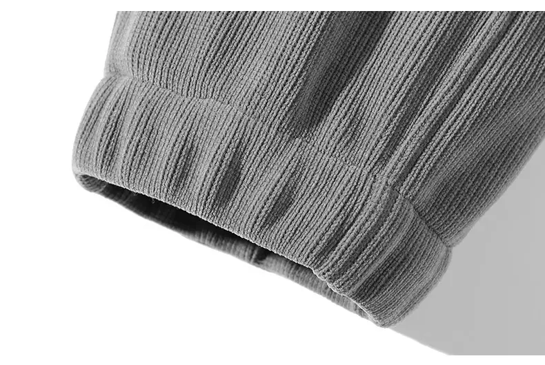 Men's Grey Chenille Loose Straight Trousers Wide Leg — feature 61