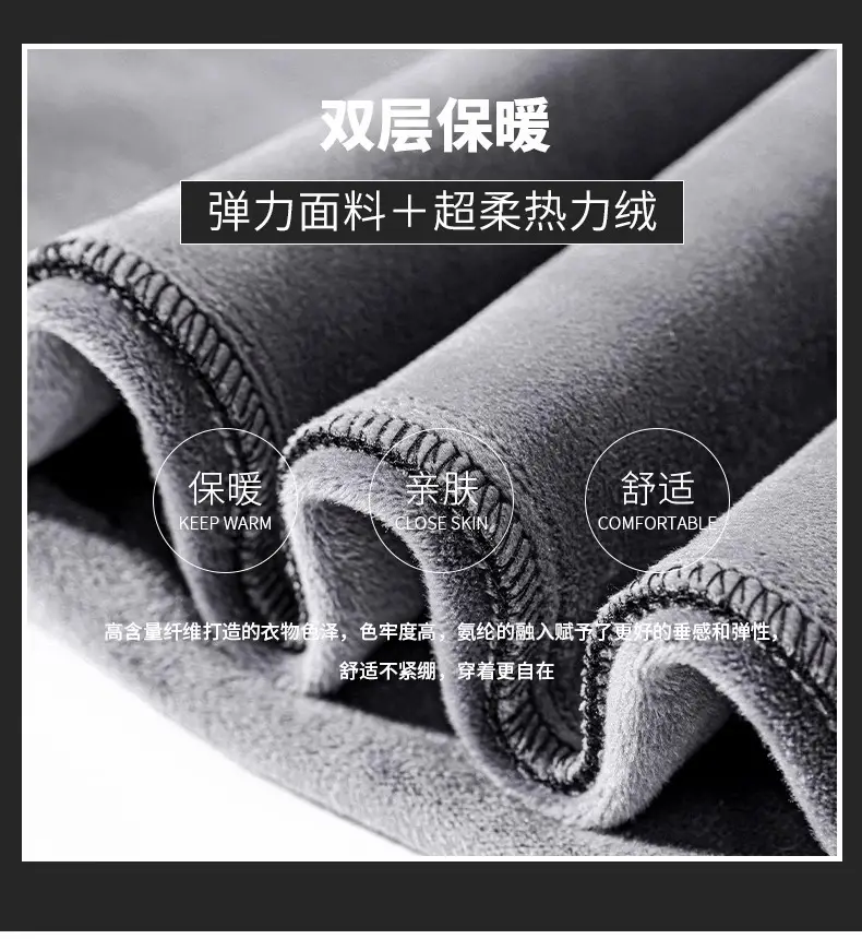 Men's Fleece Lined Winter Sports Pants Grey — feature 7