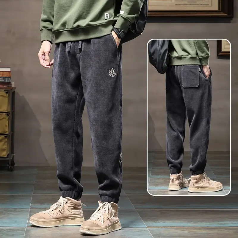 Men's Fleece Lined Winter Sports Pants Grey - Image 3