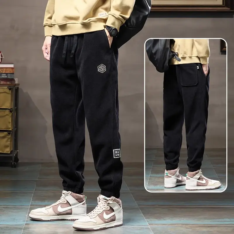 Men's Fleece Lined Winter Sports Pants Grey - Image 4