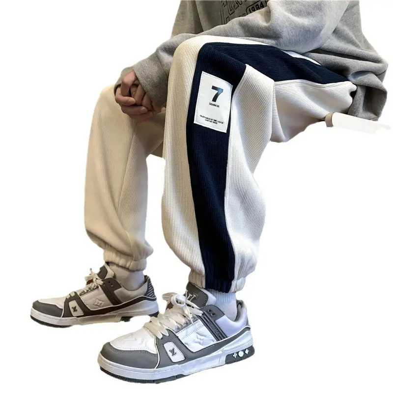 Men Velvet Sweatpants 2024 New Autumn Winter Loose Straight - Image 7
