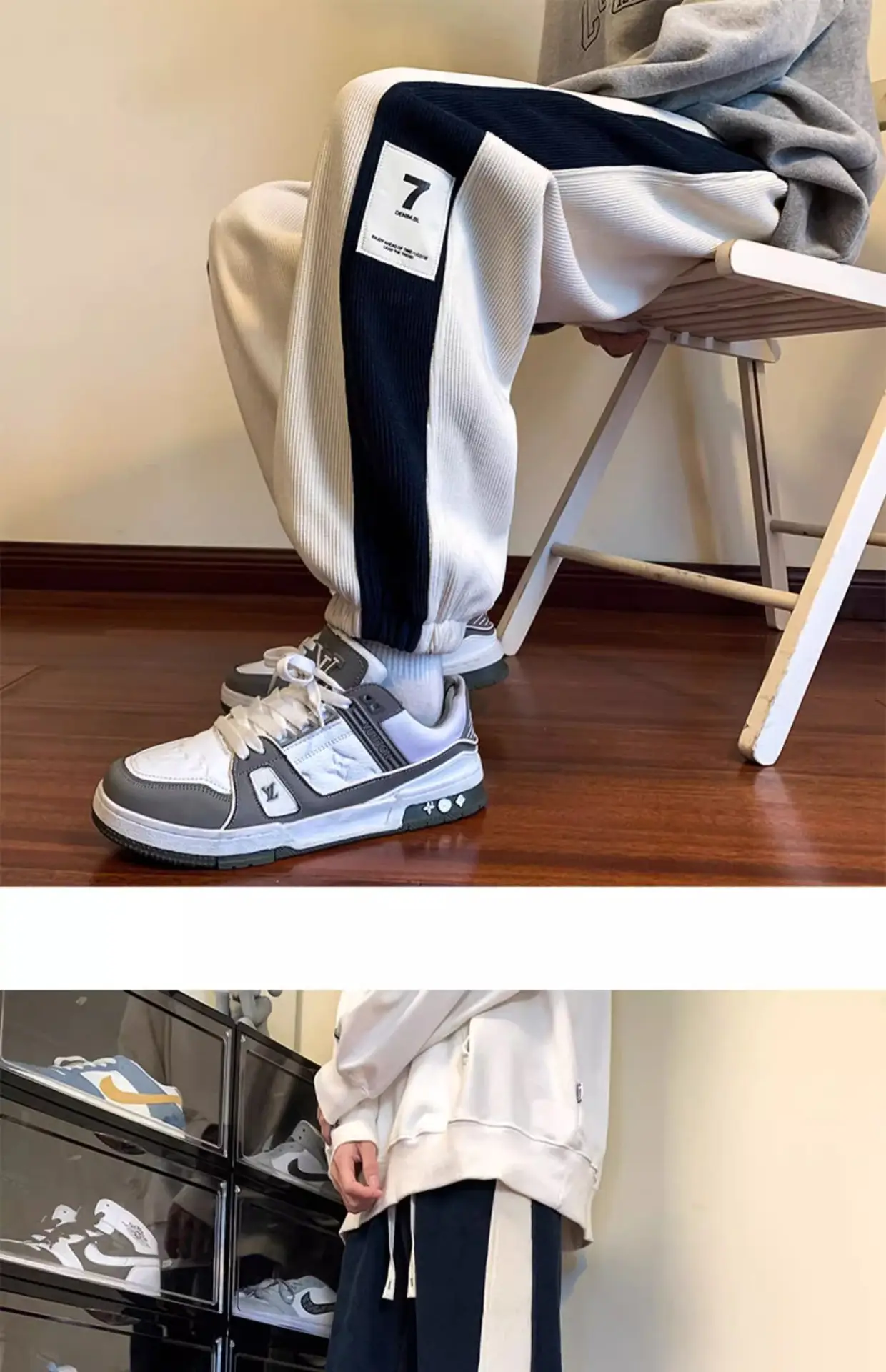 Men Velvet Sweatpants 2024 New Autumn Winter Loose Straight — feature 11