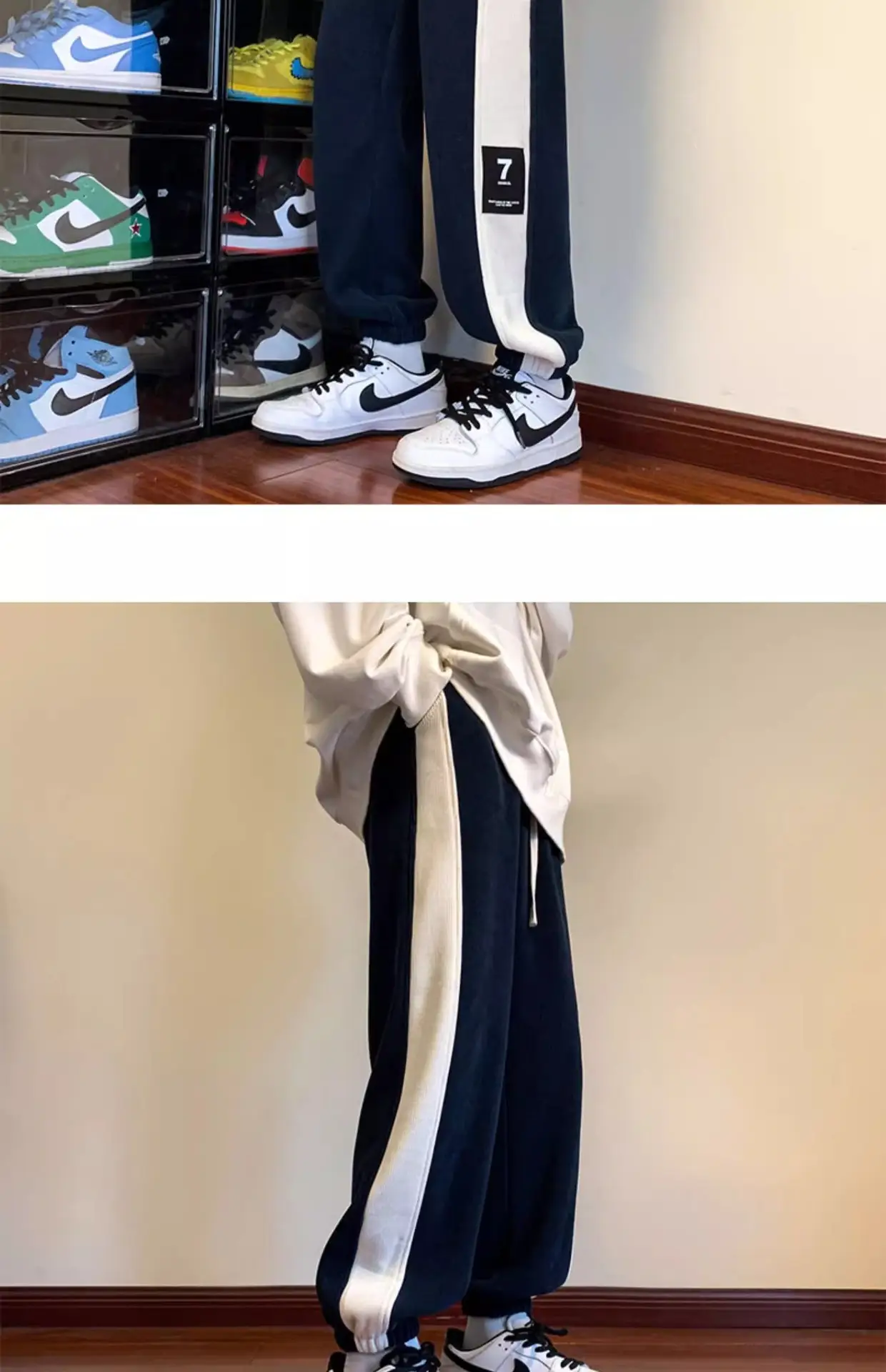 Men Velvet Sweatpants 2024 New Autumn Winter Loose Straight — feature 12