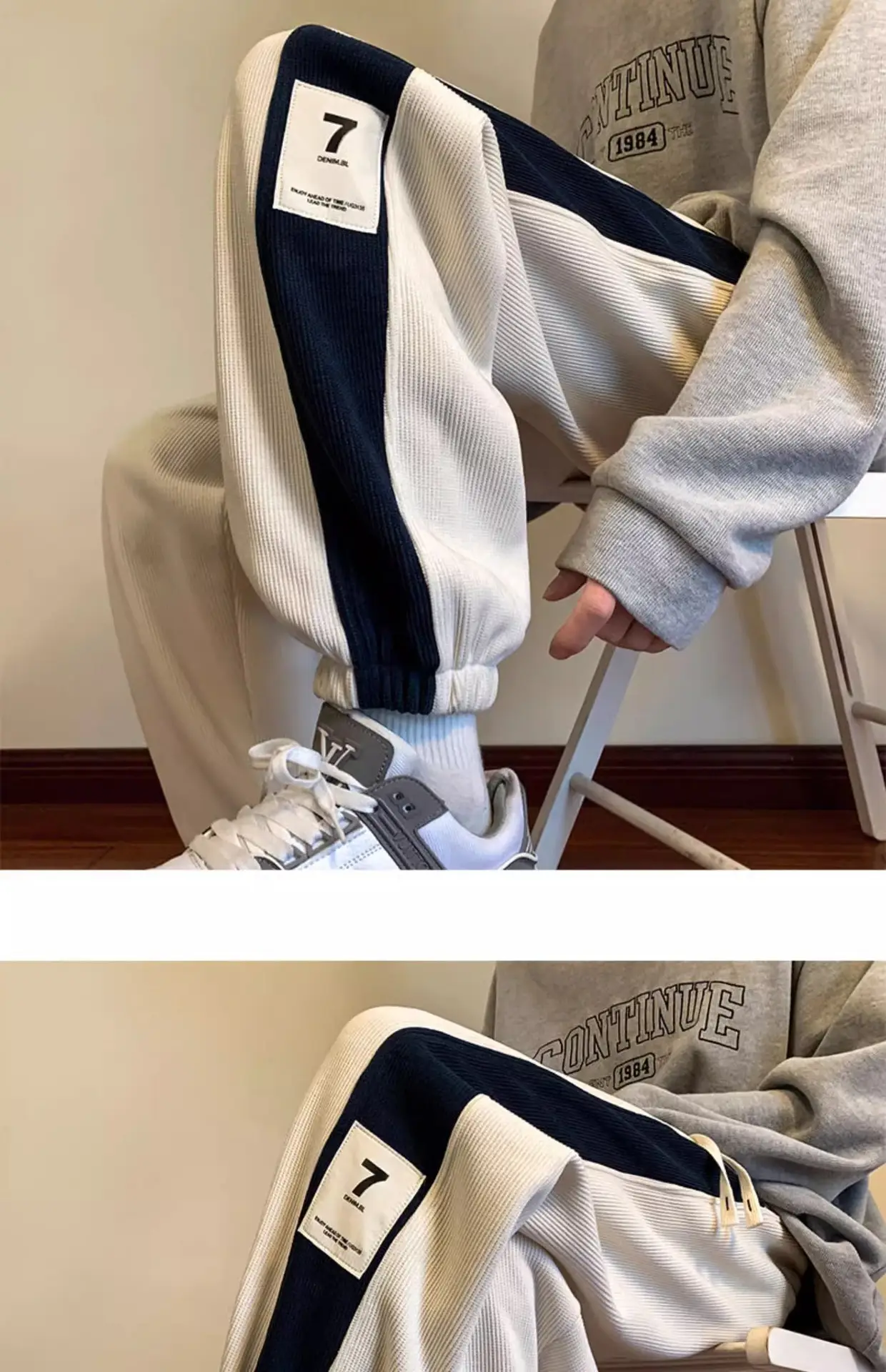 Men Velvet Sweatpants 2024 New Autumn Winter Loose Straight — feature 8