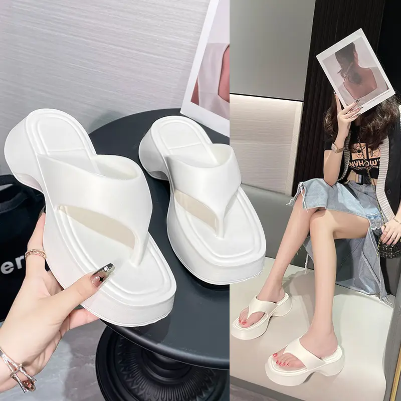 Wedge slippers women's summer slope flip-flops classic Joker style EVA slippers wedge thick bottom factory wholesale - Image 6