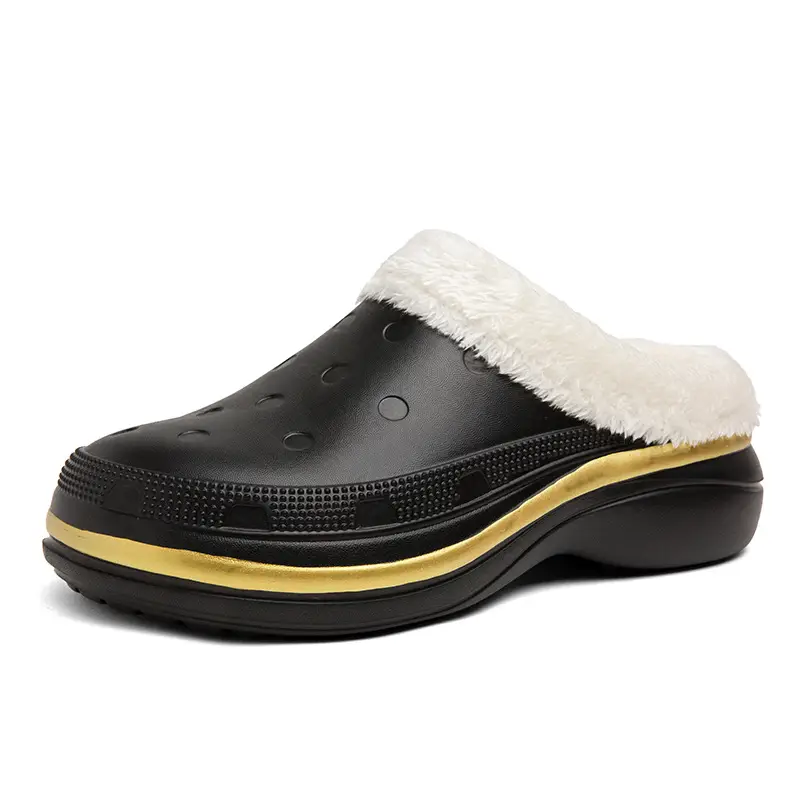 New Style Cotton Slippers Men's Winter Indoor Home Warm Plush Baotou Feeling Household Couple Men's Fur Slippers