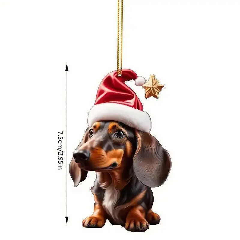 Cross-Country Christmas Dog Sausage Accents Acrylic — feature 4