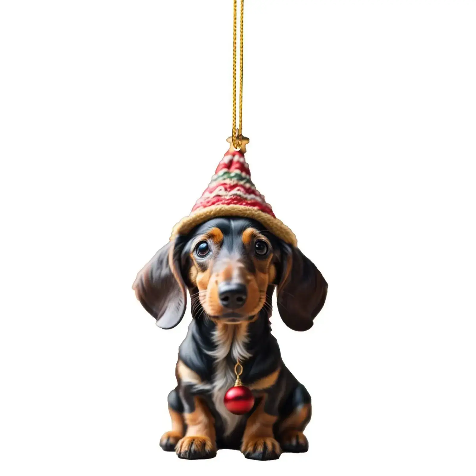 Cross-Country Christmas Dog Sausage Accents Acrylic