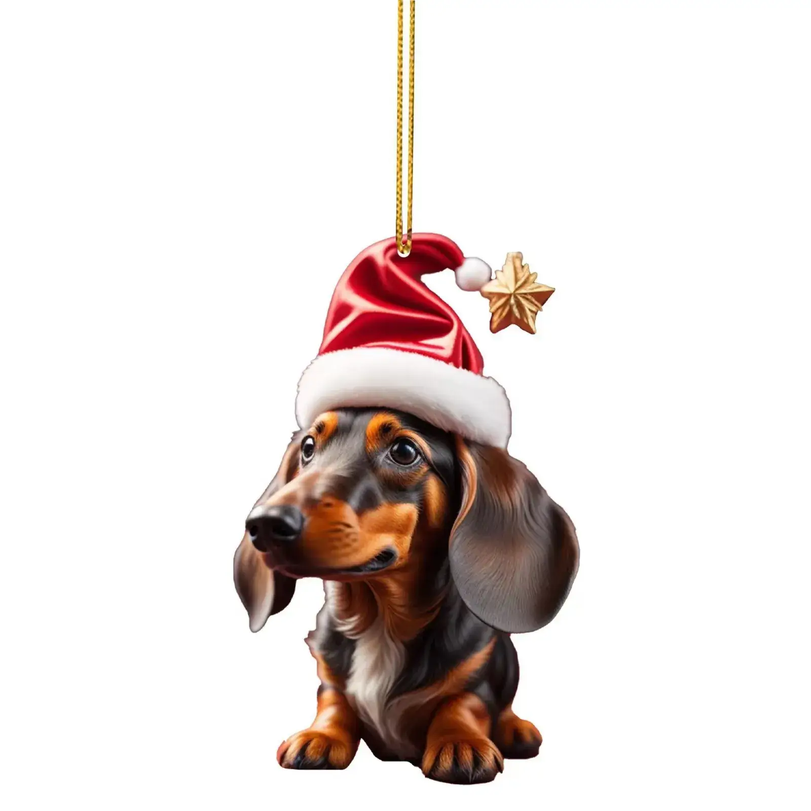 Cross-Country Christmas Dog Sausage Accents Acrylic