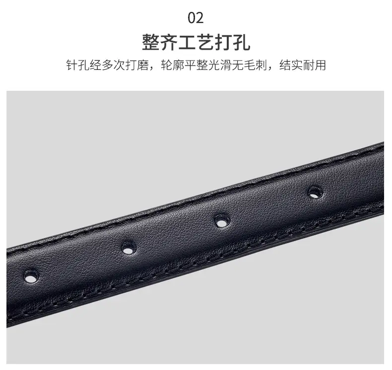 Korean Style Women's Leather Belt with Gold Buckle โ feature 5