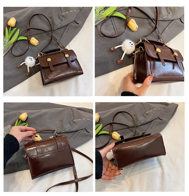 Women Shoulder Messenger Bag Brown Leather Winter 2023 — feature 14