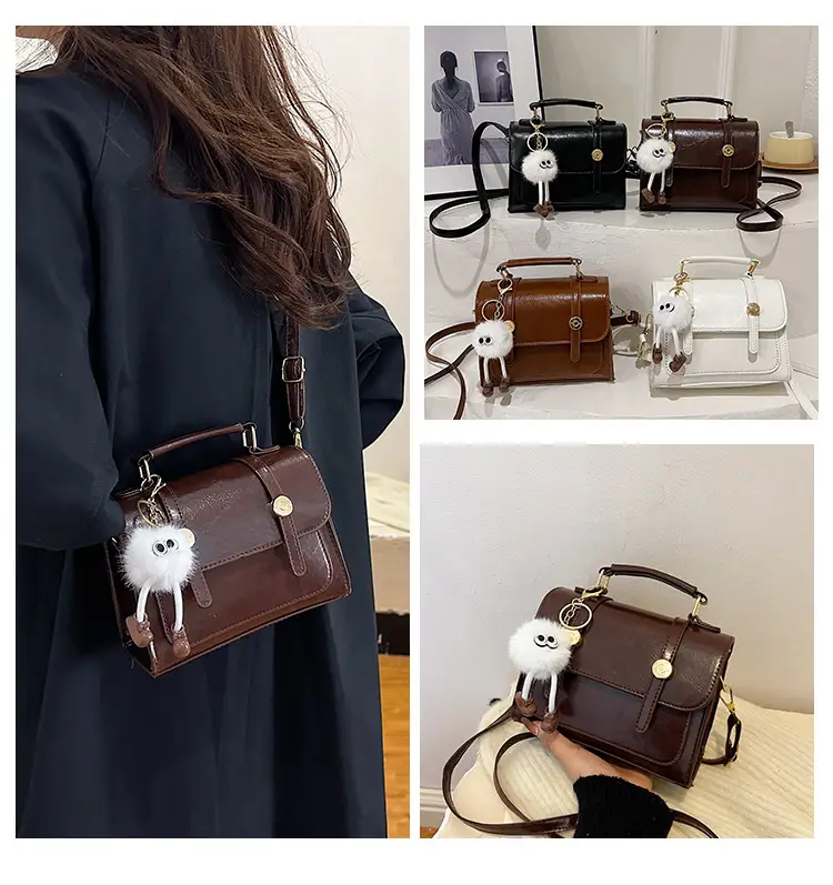 Women Shoulder Messenger Bag Brown Leather Winter 2023 — feature 15
