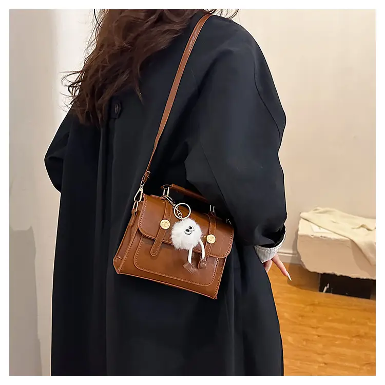 Women Shoulder Messenger Bag Brown Leather Winter 2023 — feature 19