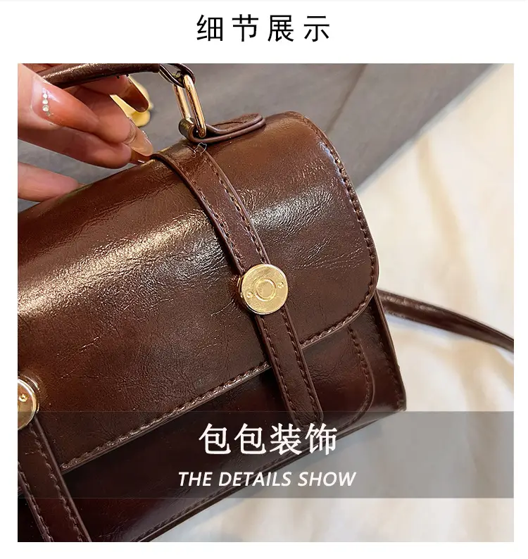 Women Shoulder Messenger Bag Brown Leather Winter 2023 — feature 3