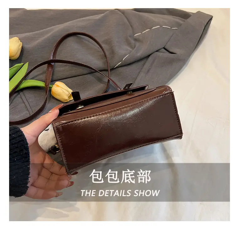 Women Shoulder Messenger Bag Brown Leather Winter 2023 — feature 8