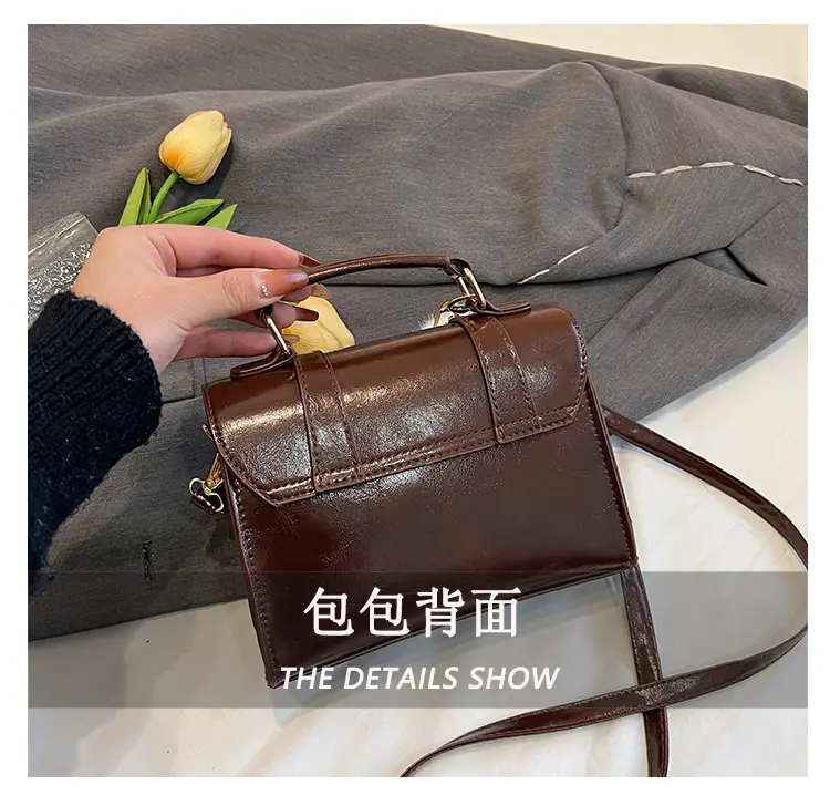 Women Shoulder Messenger Bag Brown Leather Winter 2023 — feature 9