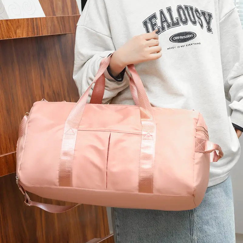 Women's Grey Multi-Compartment Duffle Bag - Image 10