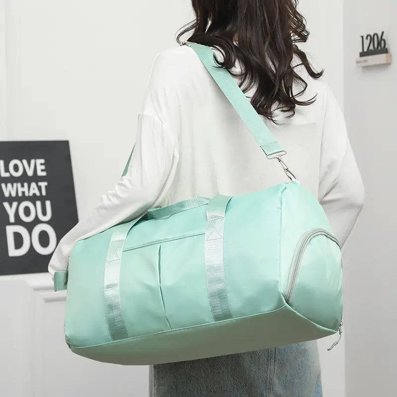 Women's Grey Multi-Compartment Duffle Bag - Image 11