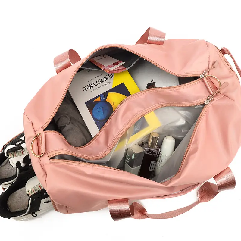 Women's Grey Multi-Compartment Duffle Bag - Image 12