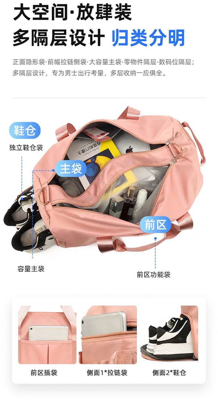 Women's Grey Multi-Compartment Duffle Bag — feature 5