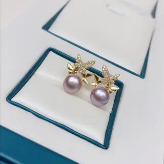New Freshwater Pearl Butterfly Earrings for Women - Image 3