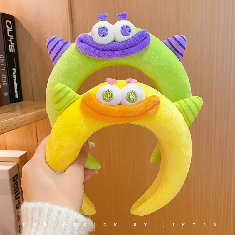 Cute Cartoon Monster Headband Green Purple Hairpin - Image 7