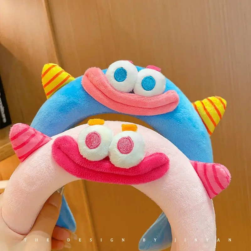Cute Cartoon Monster Headband Green Purple Hairpin - Image 8