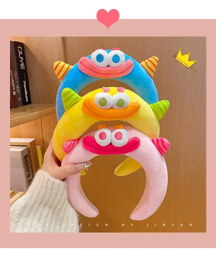 Cute Cartoon Monster Headband Green Purple Hairpin — feature 1