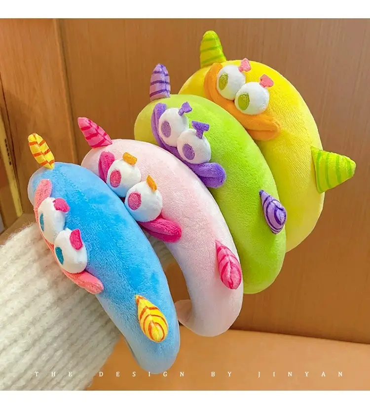 Cute Cartoon Monster Headband Green Purple Hairpin — feature 10