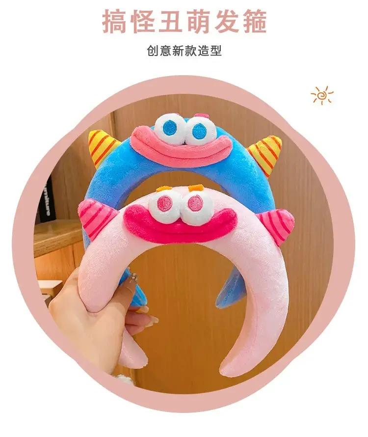 Cute Cartoon Monster Headband Green Purple Hairpin — feature 2