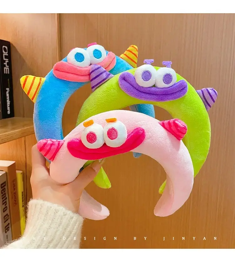 Cute Cartoon Monster Headband Green Purple Hairpin — feature 4