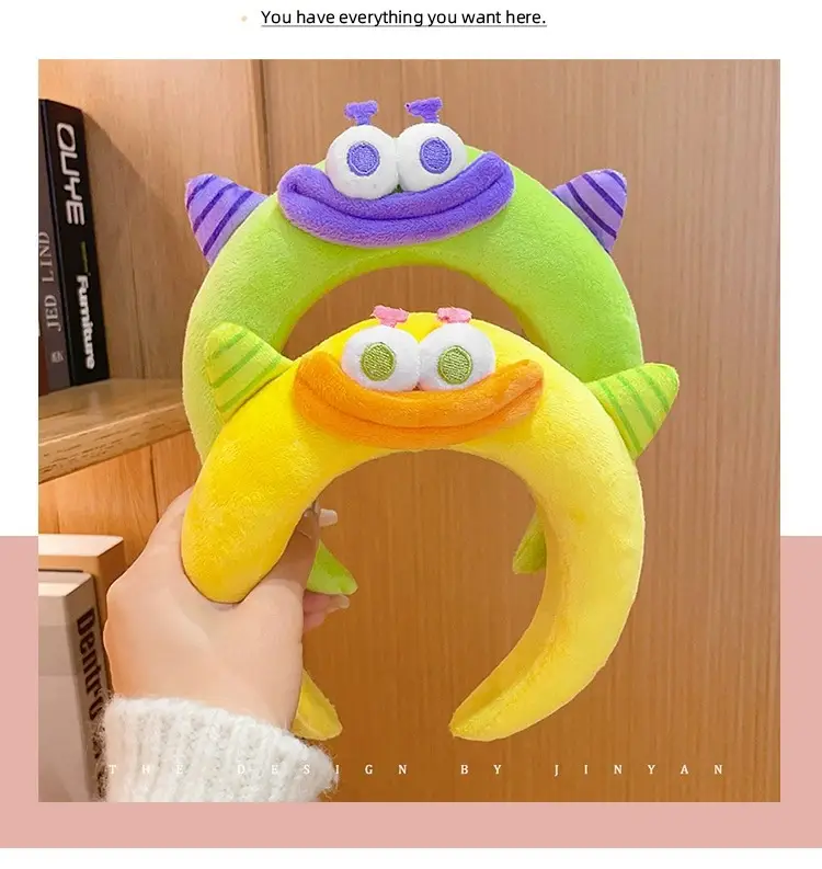 Cute Cartoon Monster Headband Green Purple Hairpin — feature 5