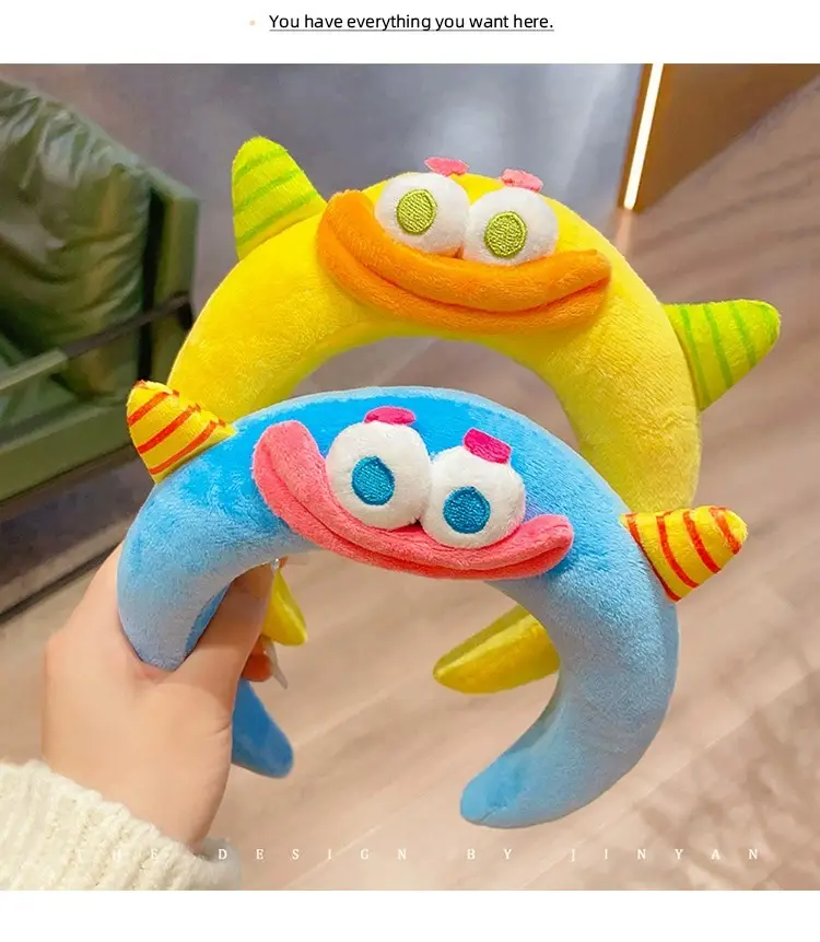 Cute Cartoon Monster Headband Green Purple Hairpin — feature 9