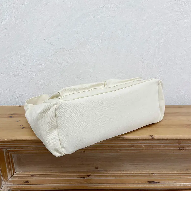 Ins Canvas Crossbody Bag for Men Women Large Capacity Tan — feature 41