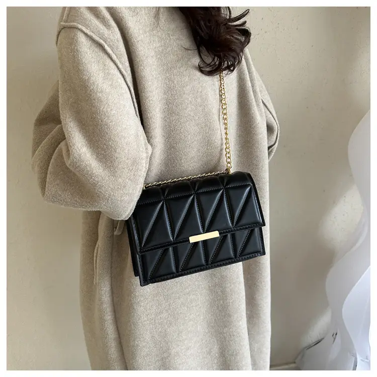 Black Embroidered Women's Crossbody Bag 2023