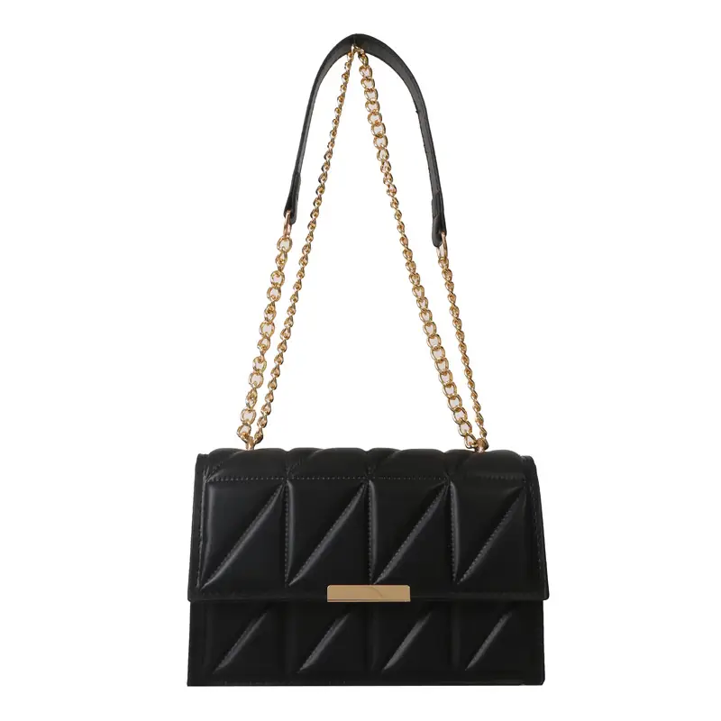 Black Embroidered Women's Crossbody Bag 2023