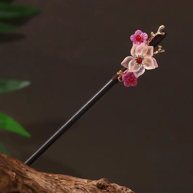 Antique Hairpin Tassel Step Wooden Hairpin Imitation Ebony Headwear Disc Hair Han Clothes Accessories Hair-pulled Ancient Clothes Hair Women - Image 11