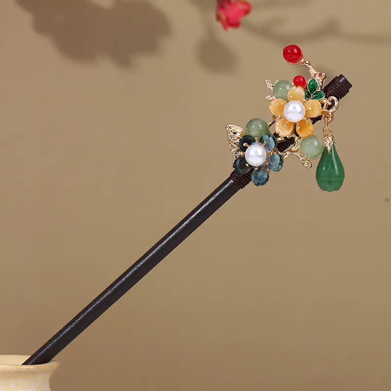 Antique Hairpin Tassel Step Wooden Hairpin Imitation Ebony Headwear Disc Hair Han Clothes Accessories Hair-pulled Ancient Clothes Hair Women - Image 13