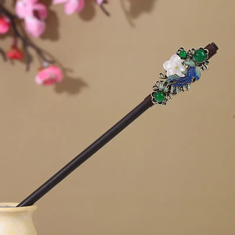 Antique Hairpin Tassel Step Wooden Hairpin Imitation Ebony Headwear Disc Hair Han Clothes Accessories Hair-pulled Ancient Clothes Hair Women - Image 15